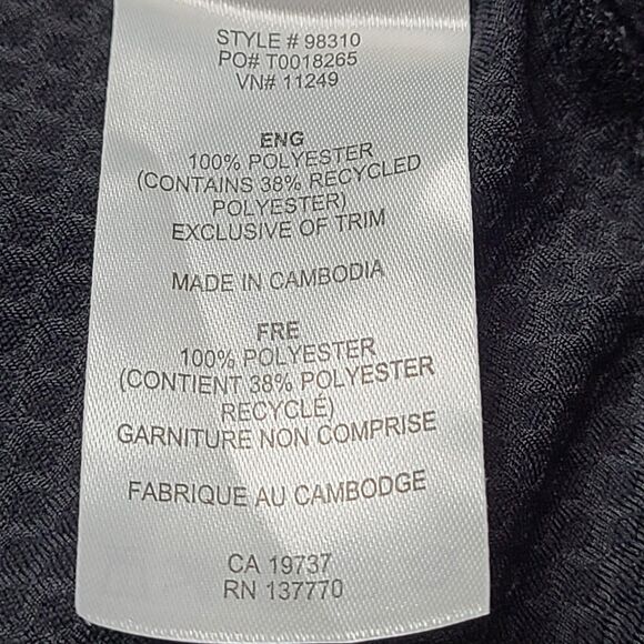 Trimark Pullover Womens Medium Black Half Zip Long Sleeve Eco Knit Performance - Picture 6 of 8